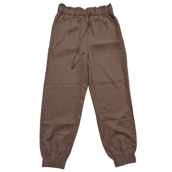 BANANA REPUBLIC Brown Baggy Pants NWT Elasticized Size S Baggy Loose - Picture 1 of 10